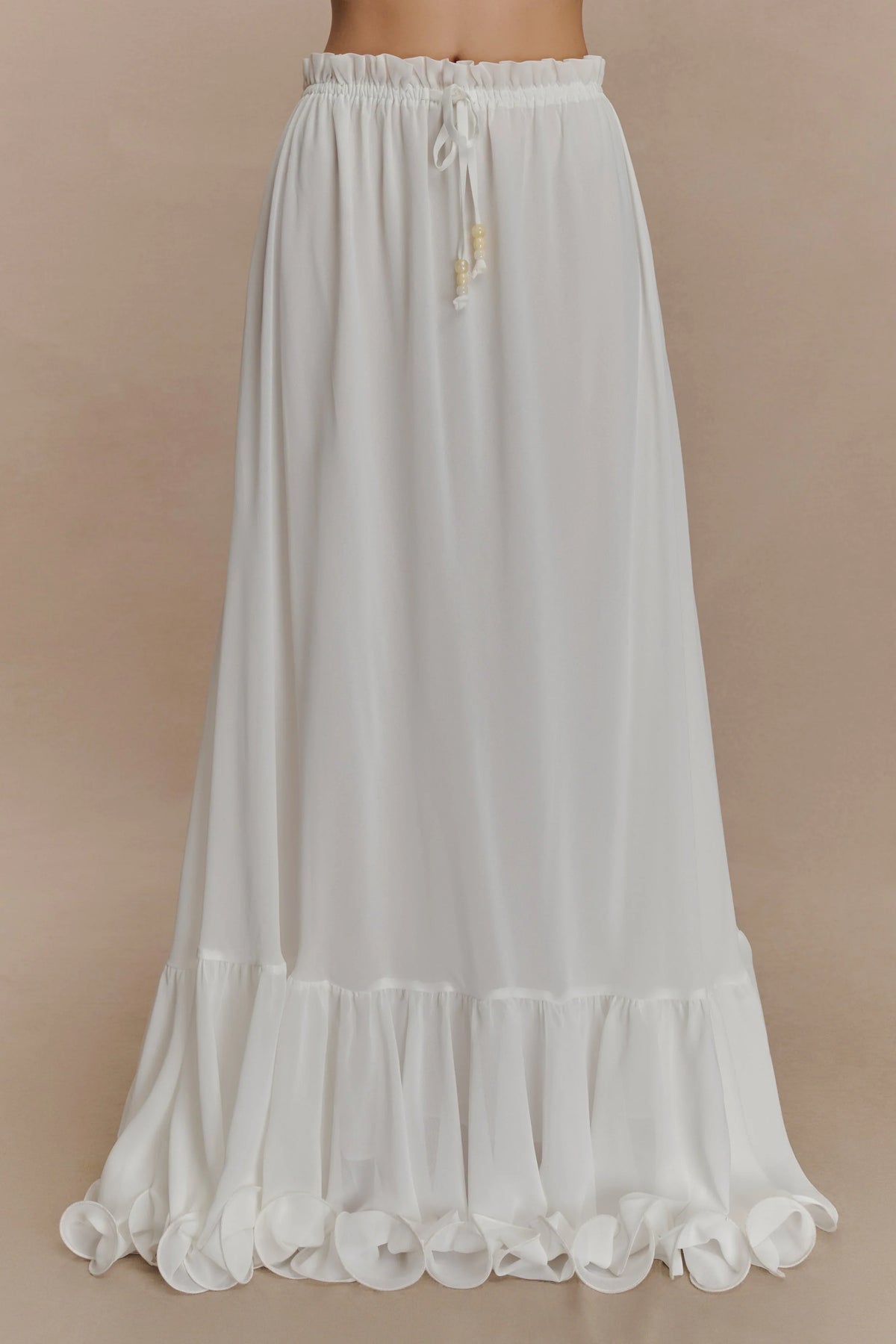 Carlie Chiffon Maxi Skirt Ivory