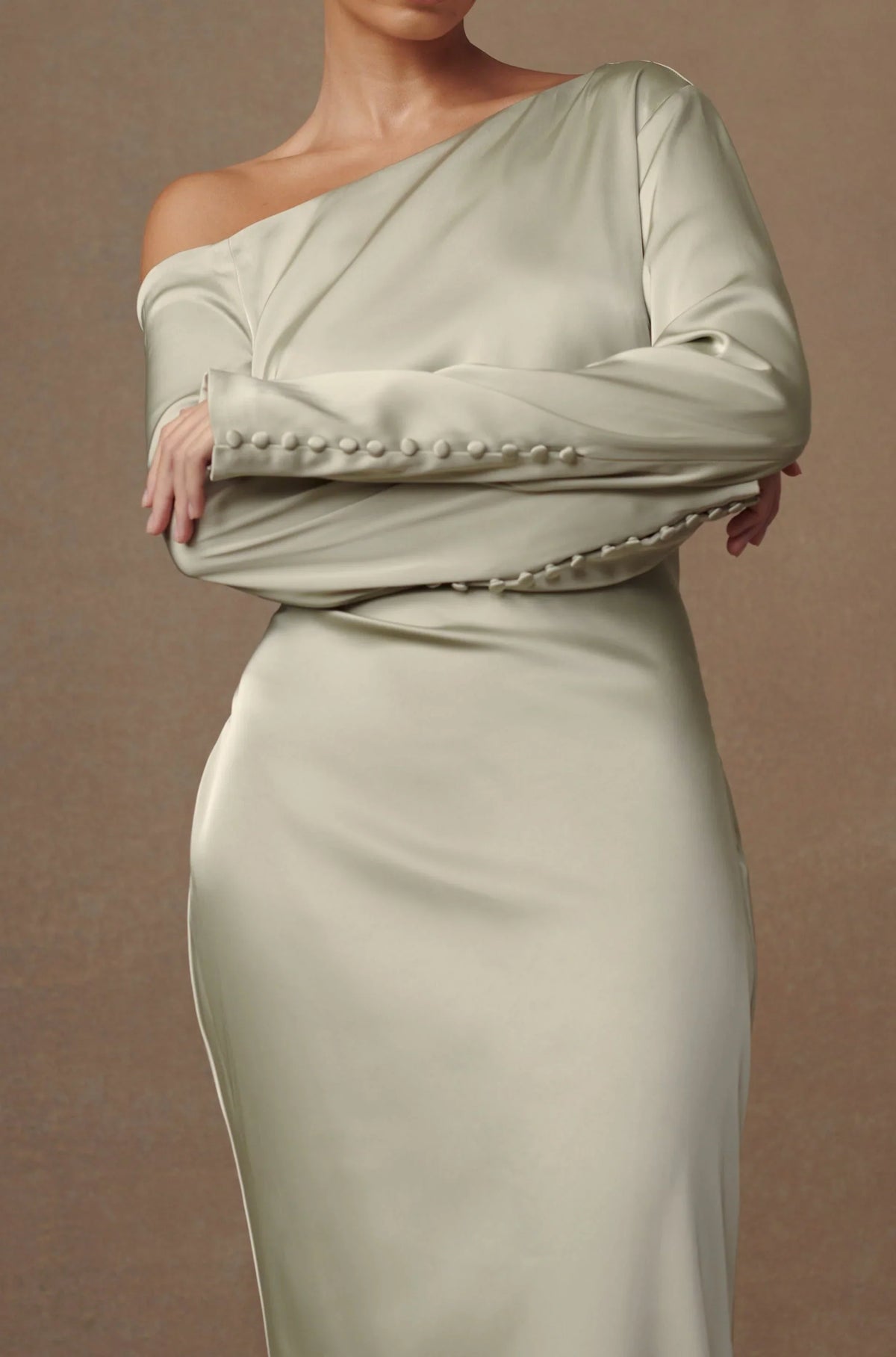 Avery Long Sleeve Maxi Dress Sage