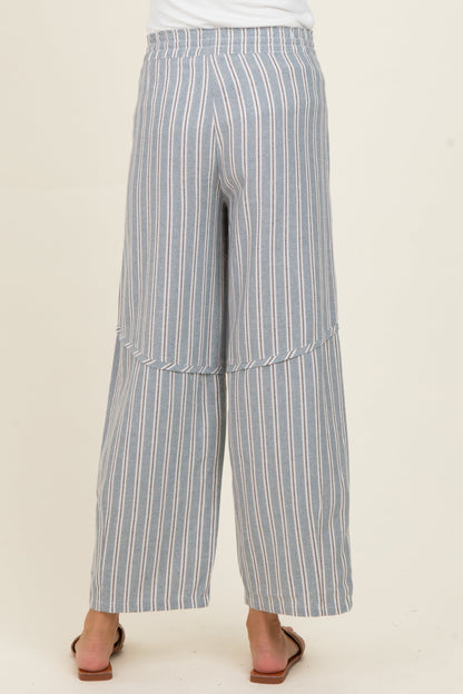 Seafoam Washed Striped Maternity Pants