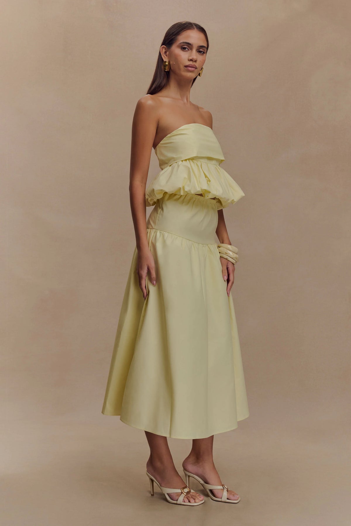 Amirah Midi Skirt Lemon