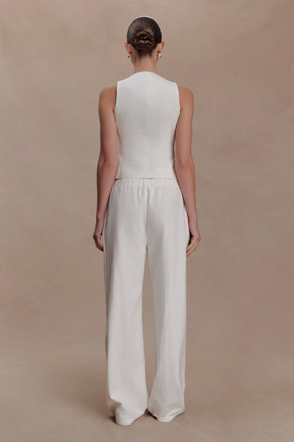 Aldea Cotton Sleeveless Top White