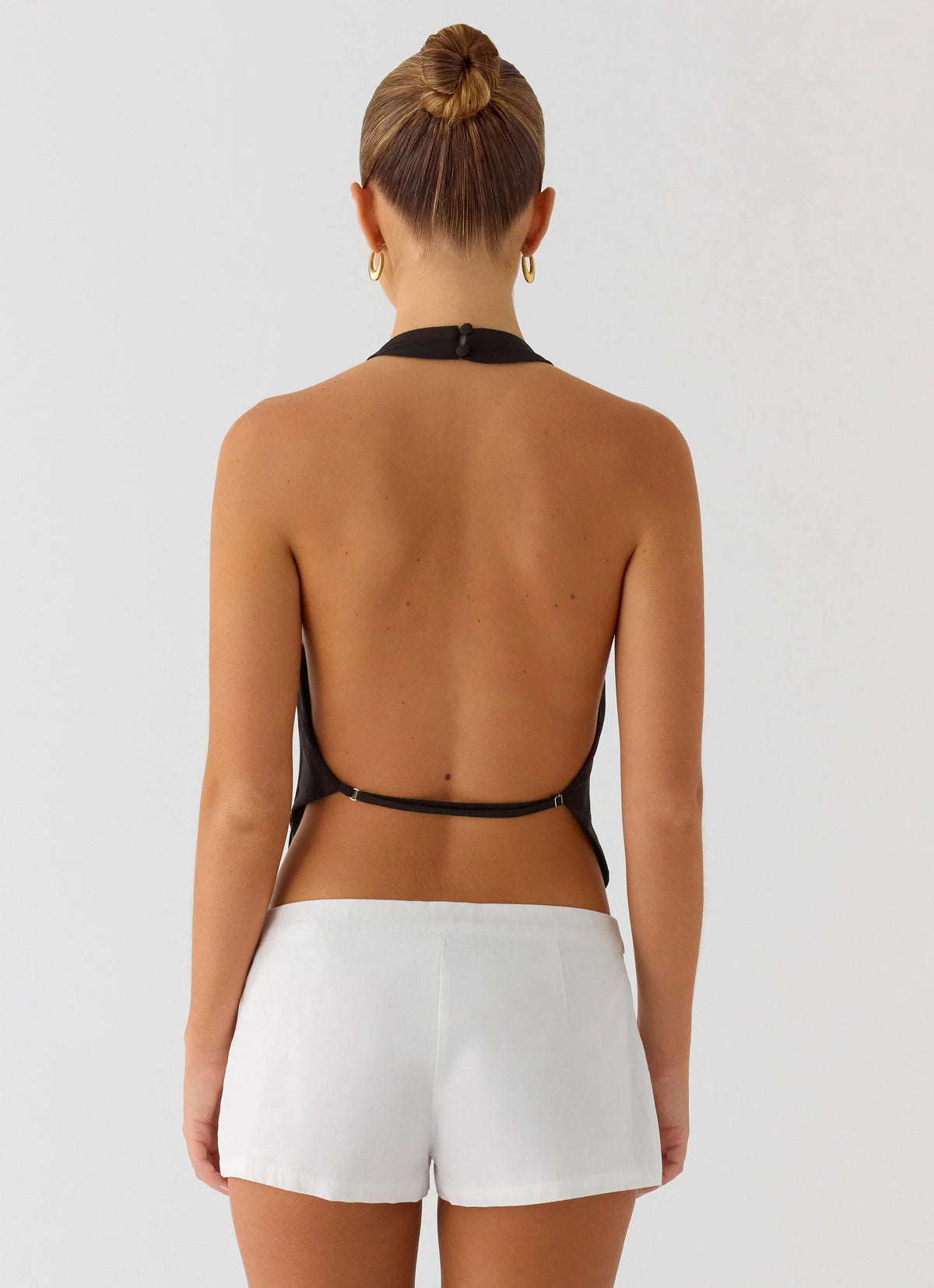 Altego Layered Backless Top Cool Chocolate