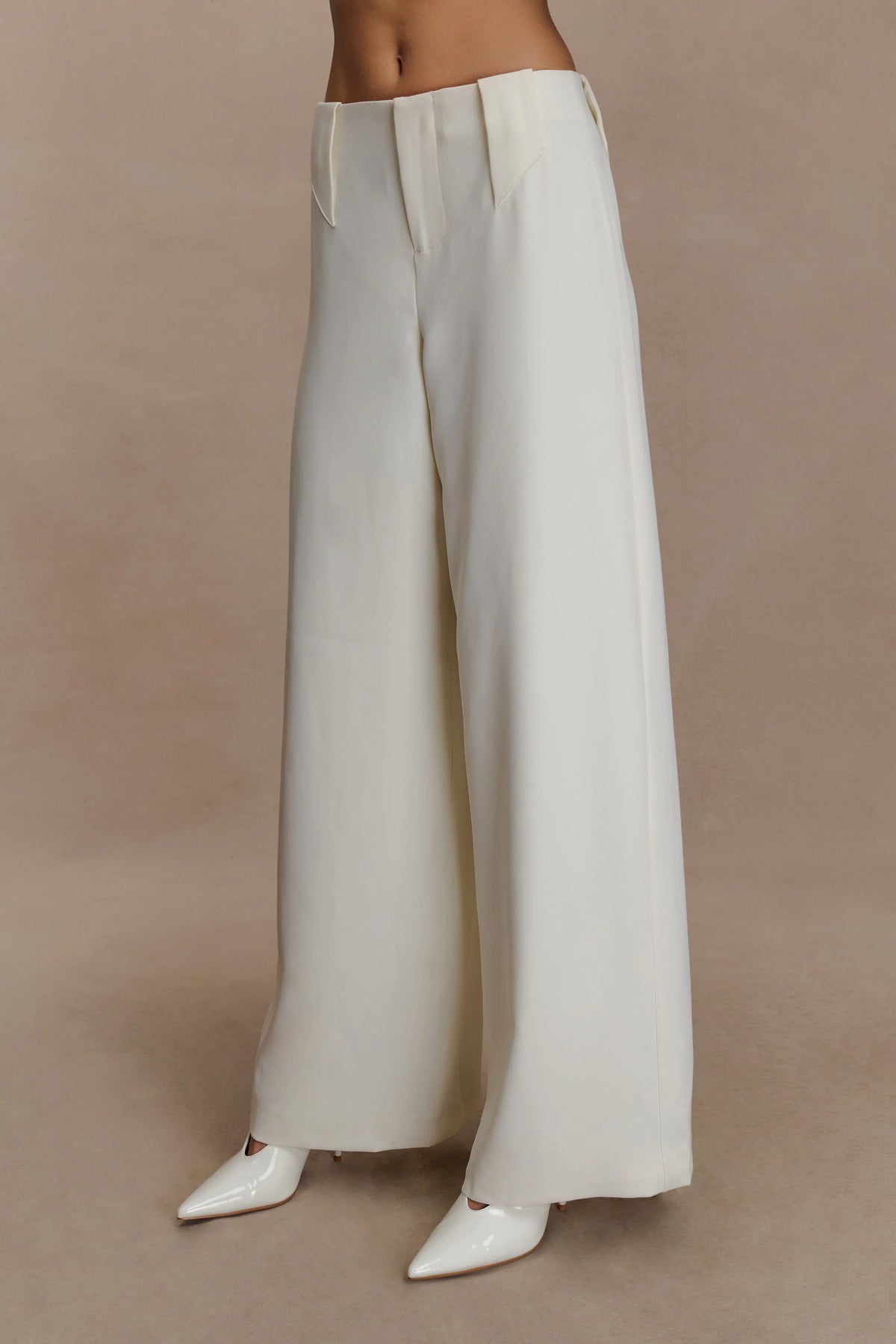 Arlo Wide Leg Suiting Trouser Ivory