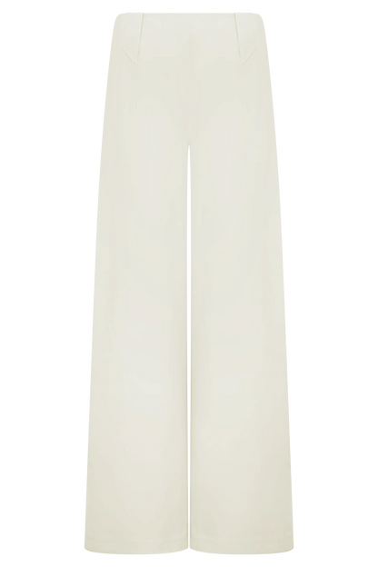 Arlo Wide Leg Suiting Trouser Ivory