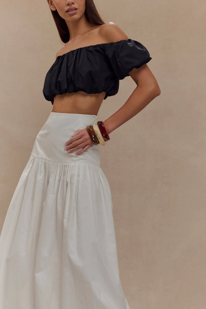 Autumn Maxi Skirt White