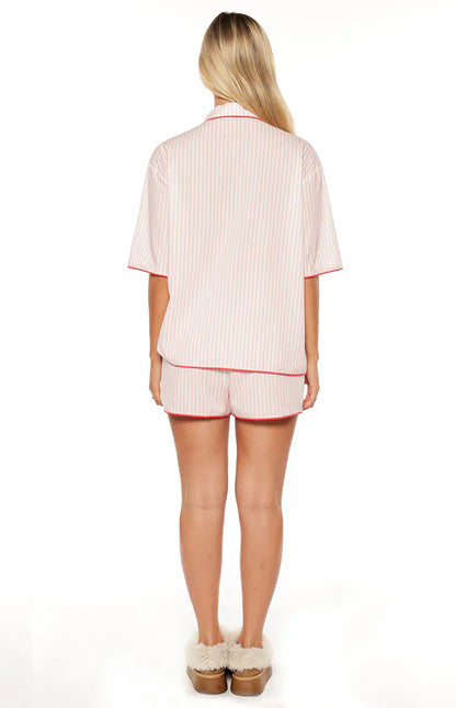Alexea Pink Stripe Pajama Shirt