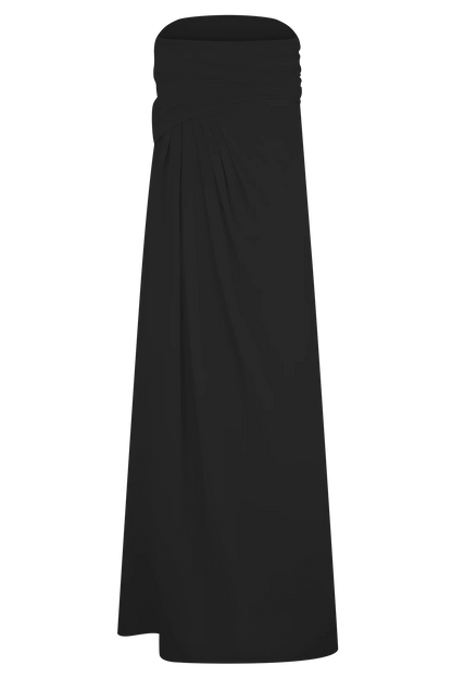 Calandra Slinky Maxi Skirt Black