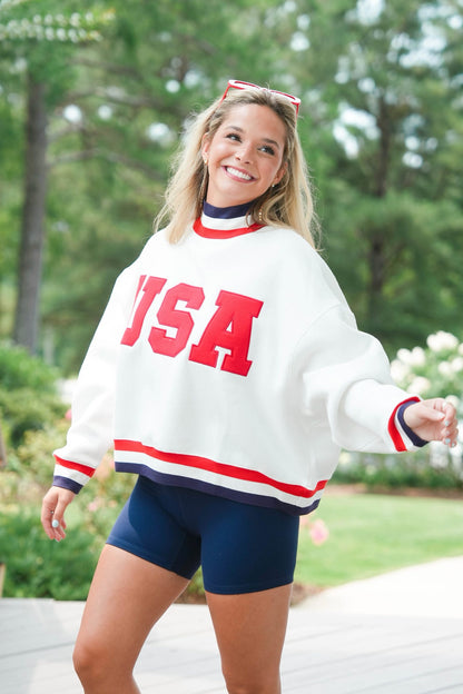 USA Mockneck Sweatshirt