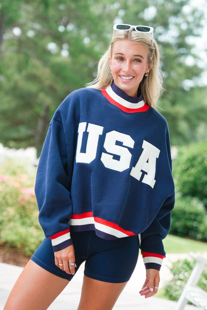 USA Mockneck Sweatshirt