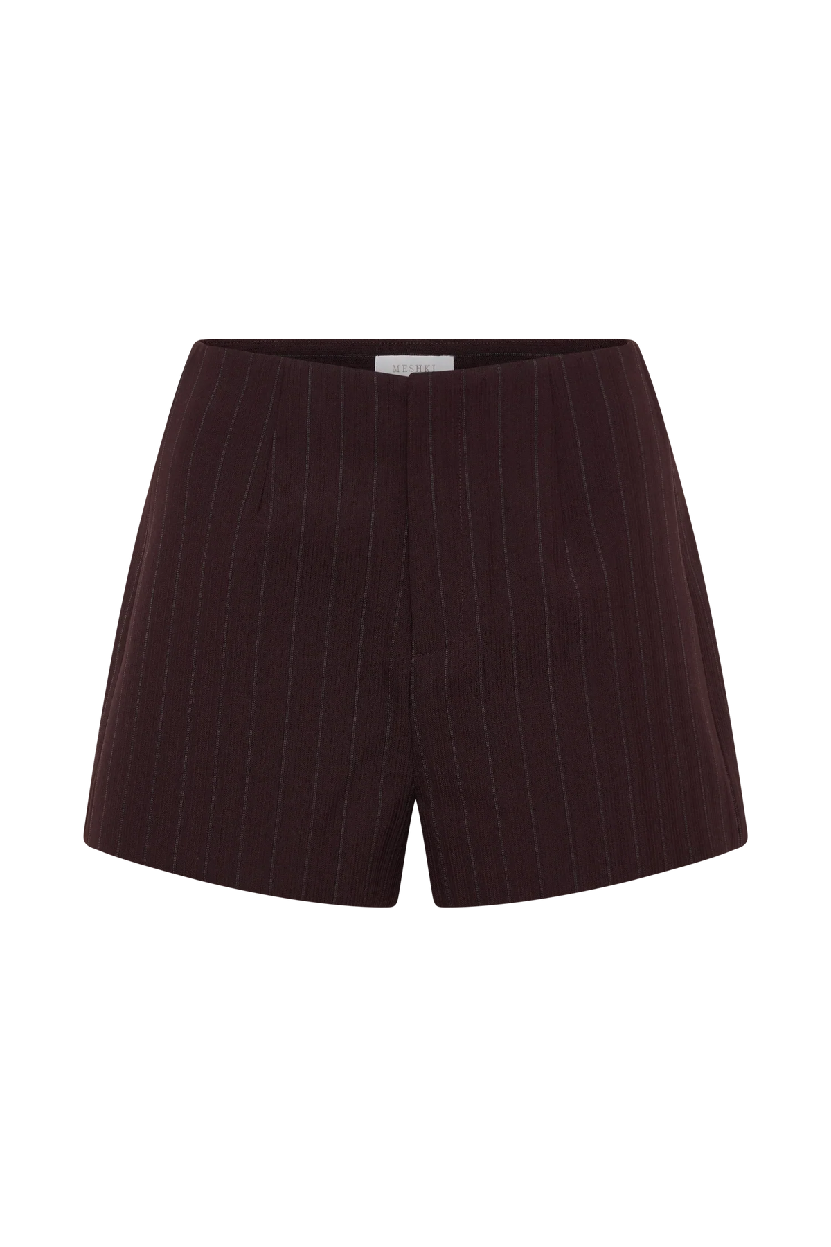 Agatha Suiting Shorts Plum Pinstripe