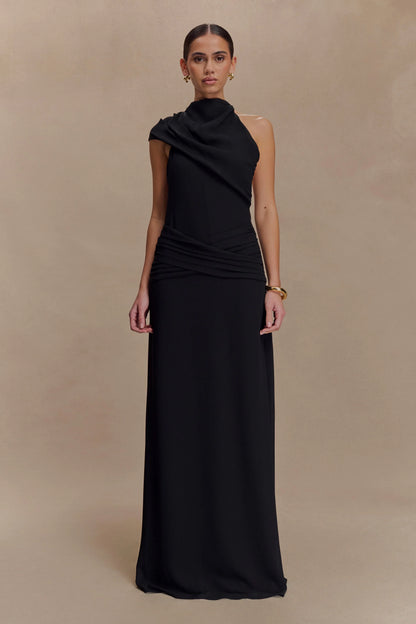 Analia Chiffon Maxi Dress Black