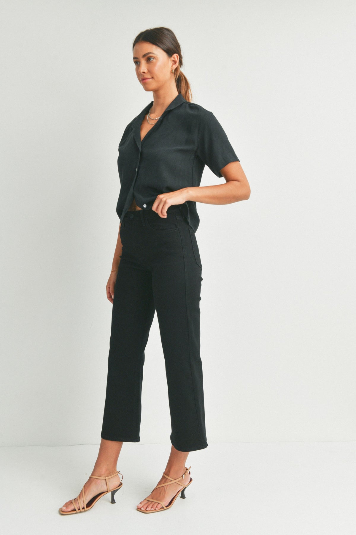 Just Black Denim Cropped Jean