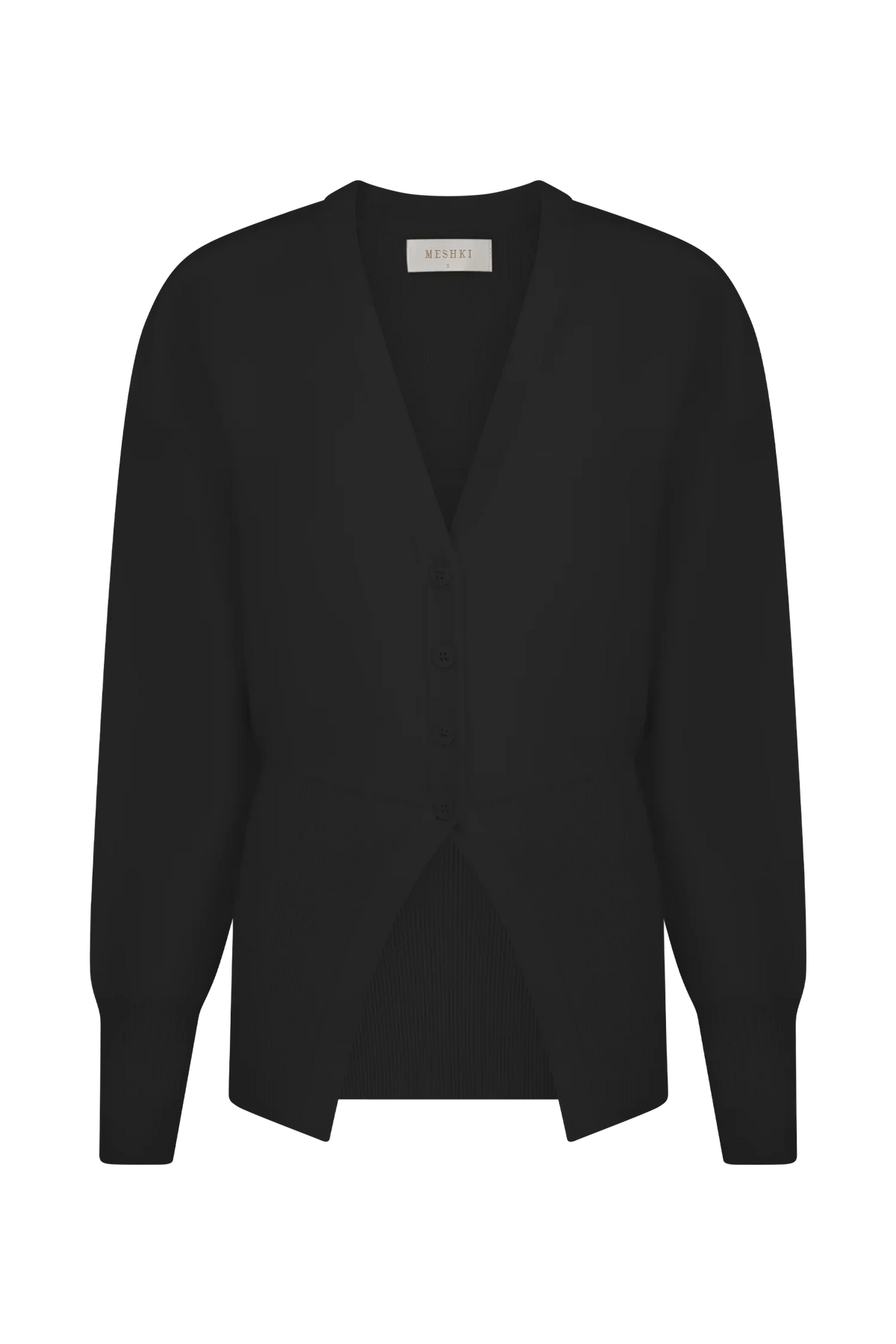 Alexia Buttoned Oversized Cardigan Black