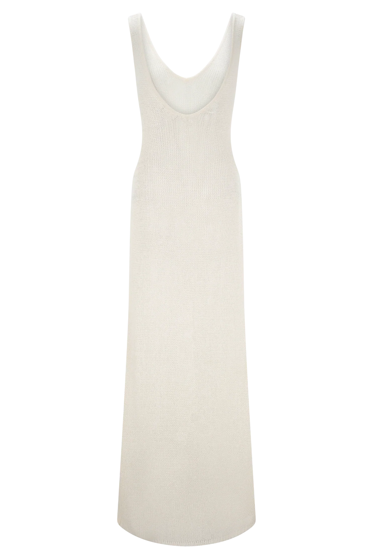 Ari Tape Yarn Knit Maxi Dress White