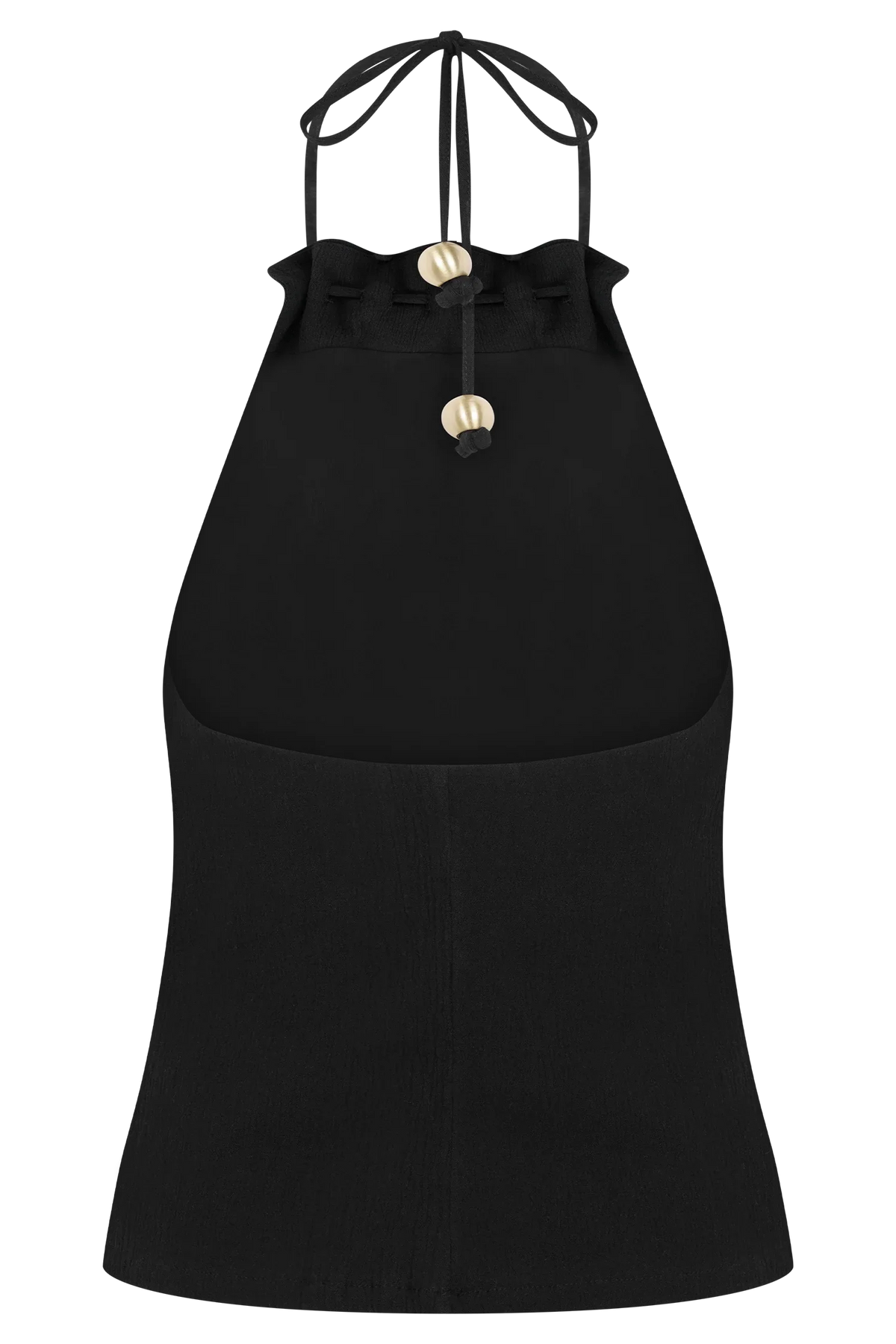 Abeda Cotton Top With Hardware Black