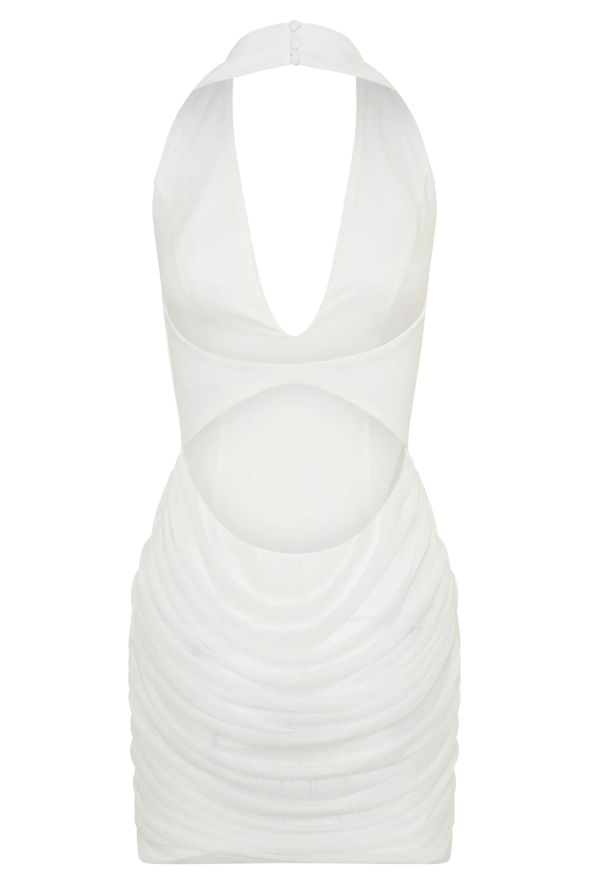 Anari Gathered Scuba Mini Dress White
