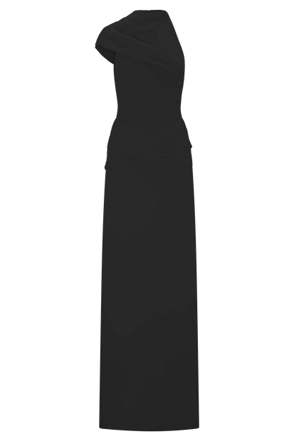 Analia Chiffon Maxi Dress Black