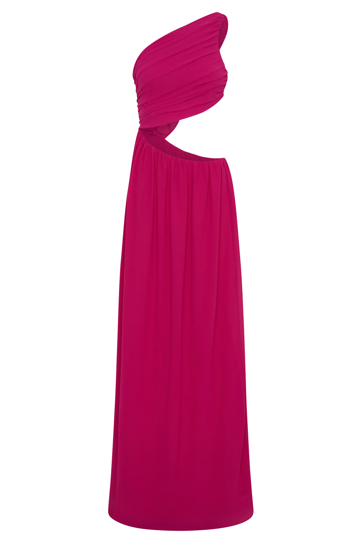 Aria Chiffon Cut Out Maxi Dress Fuchsia