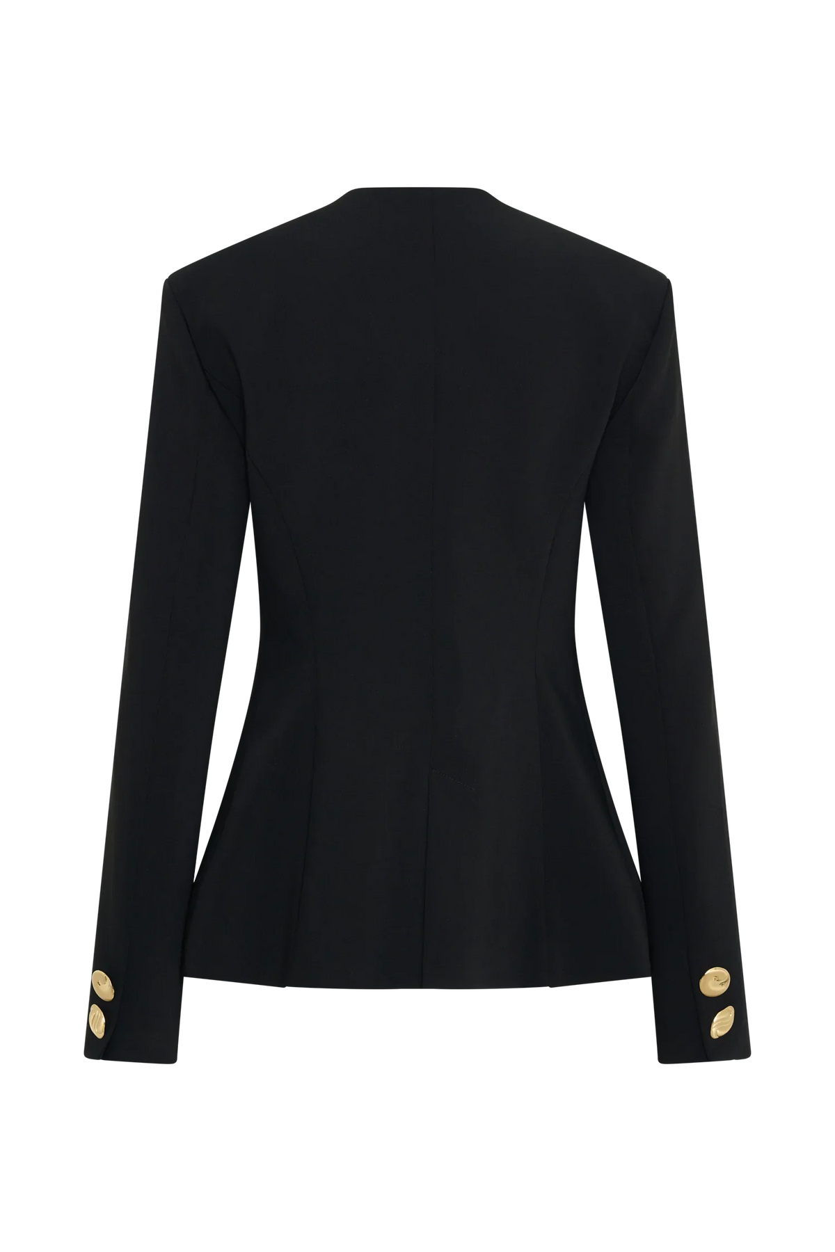 Asia Mixed Button Blazer Black