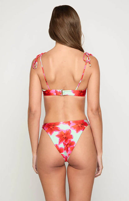 90 Swim Bianca Green Floral Bikini Top
