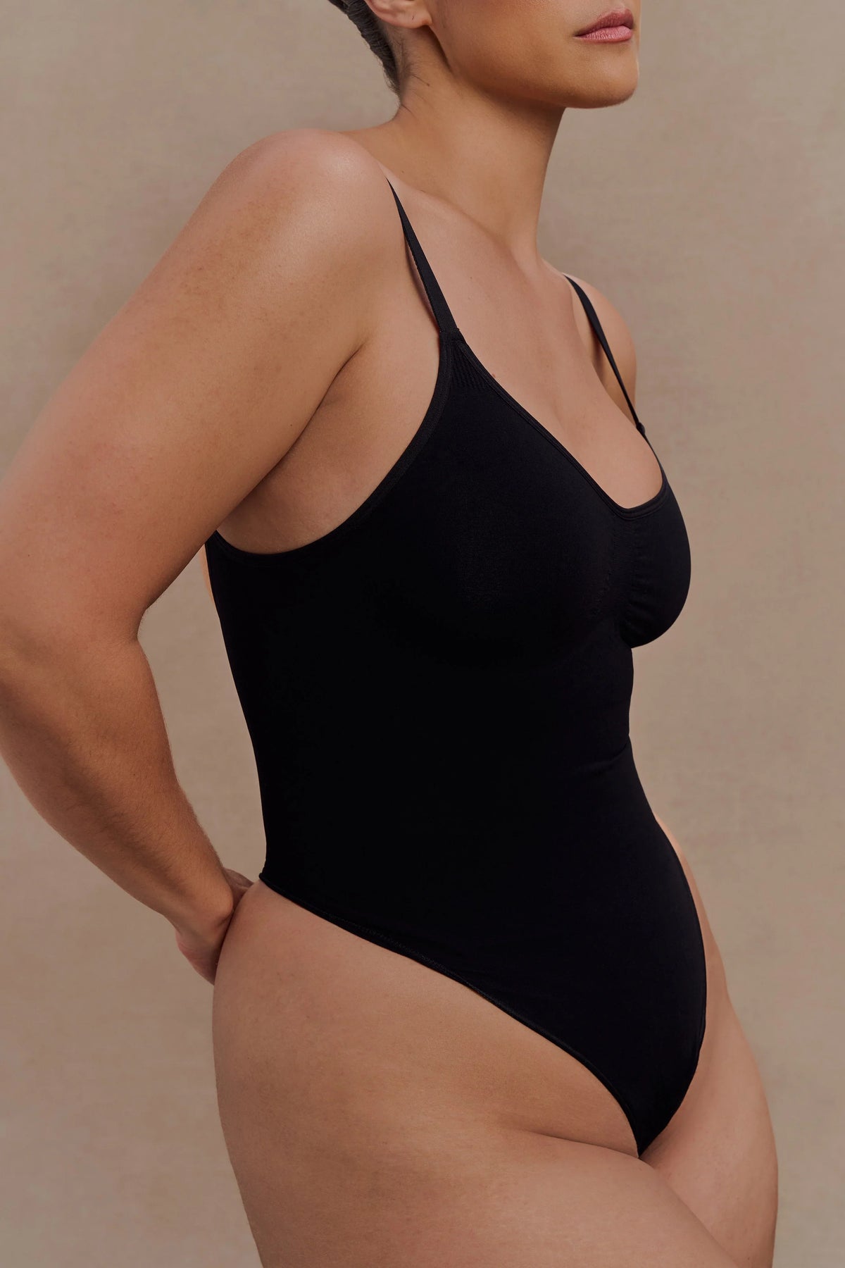Alyssa Backless Shapewear Bodysuit Black