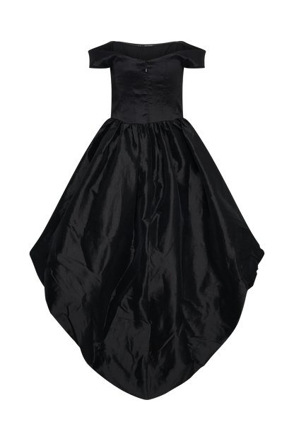 Amelia Bubble Maxi Dress Black