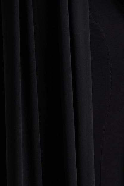 Amour Black High Neck Maxi Dress With Cape Sleeve Detail
