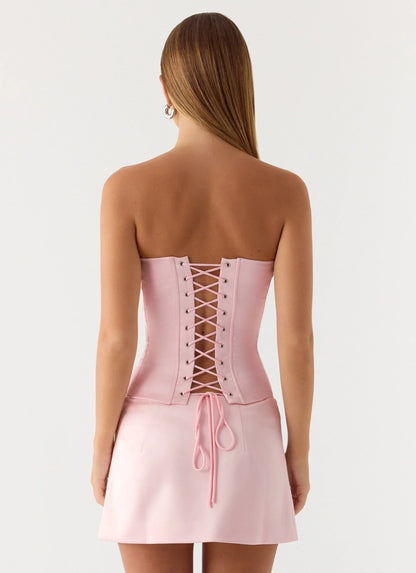 All My Ladies Low Rise Mini Skirt Petal Pink