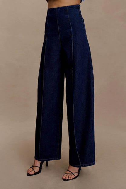 Beatrix High Rise Denim Jeans Indigo Blue