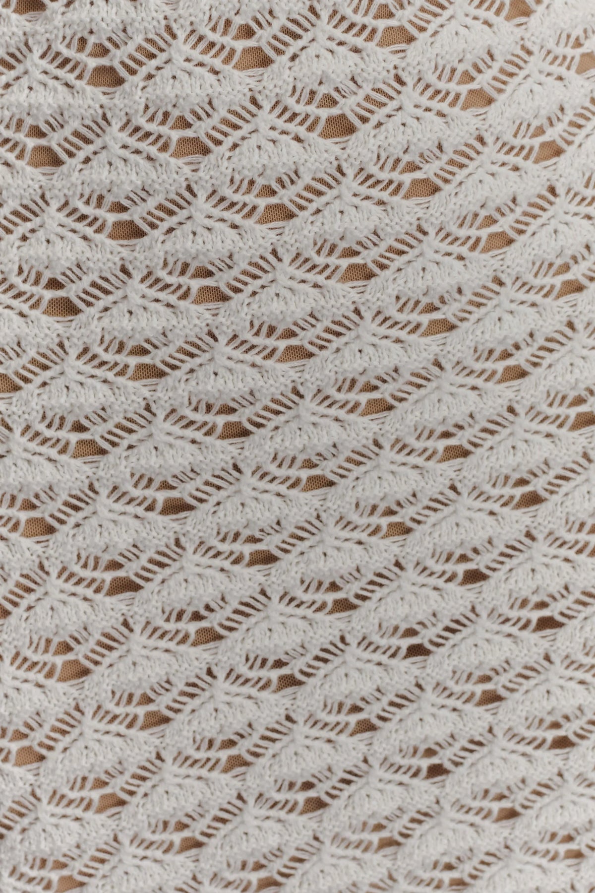 Brigid Ruffle Knit Sleeveless Dress Ivory