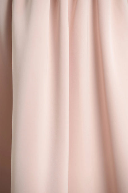 Agafay Rose Pink Satin Short Sleeve Bardot Wrap Midi Dress With Bow Detail