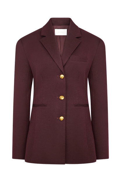 Bellamy Cinched Blazer Mahogany