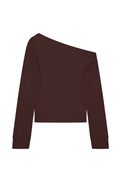 Aiden Slouchy Crew Jumper Chocolate