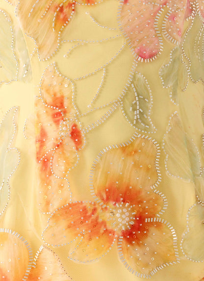 Bliss Beaded Halter Top Floral Beaded