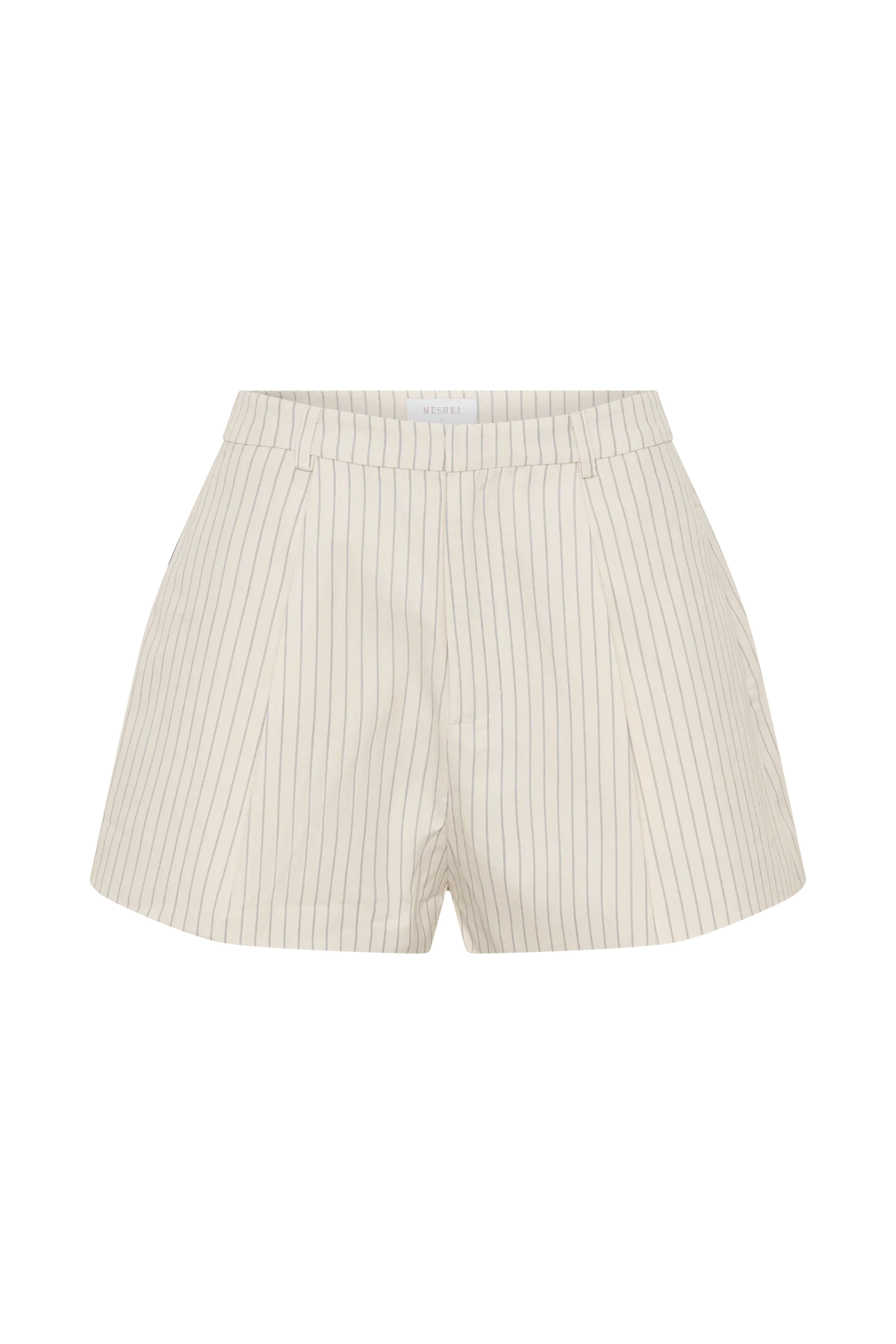 Alina Pintuck Cotton Shorts Stripe