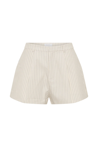Alina Pintuck Cotton Shorts Stripe