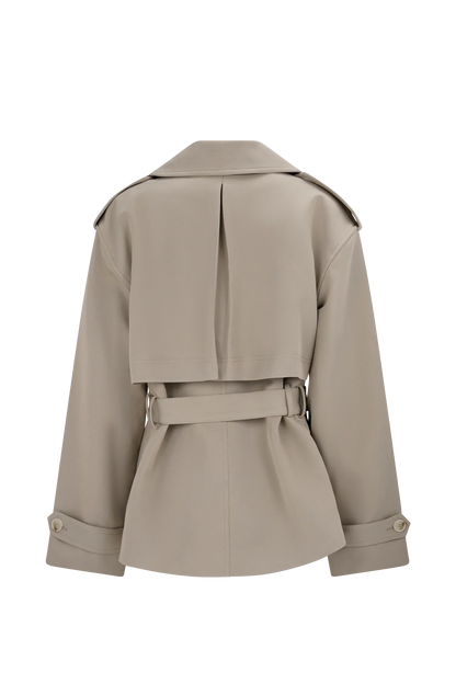 Alden Short Trench Jacket Pebble
