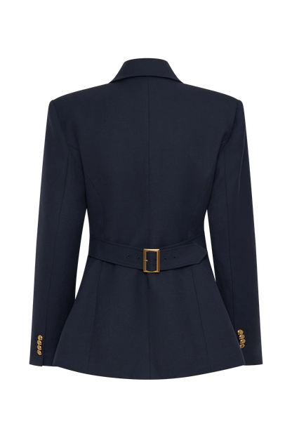 Bellamy Cinched Blazer Dark Navy