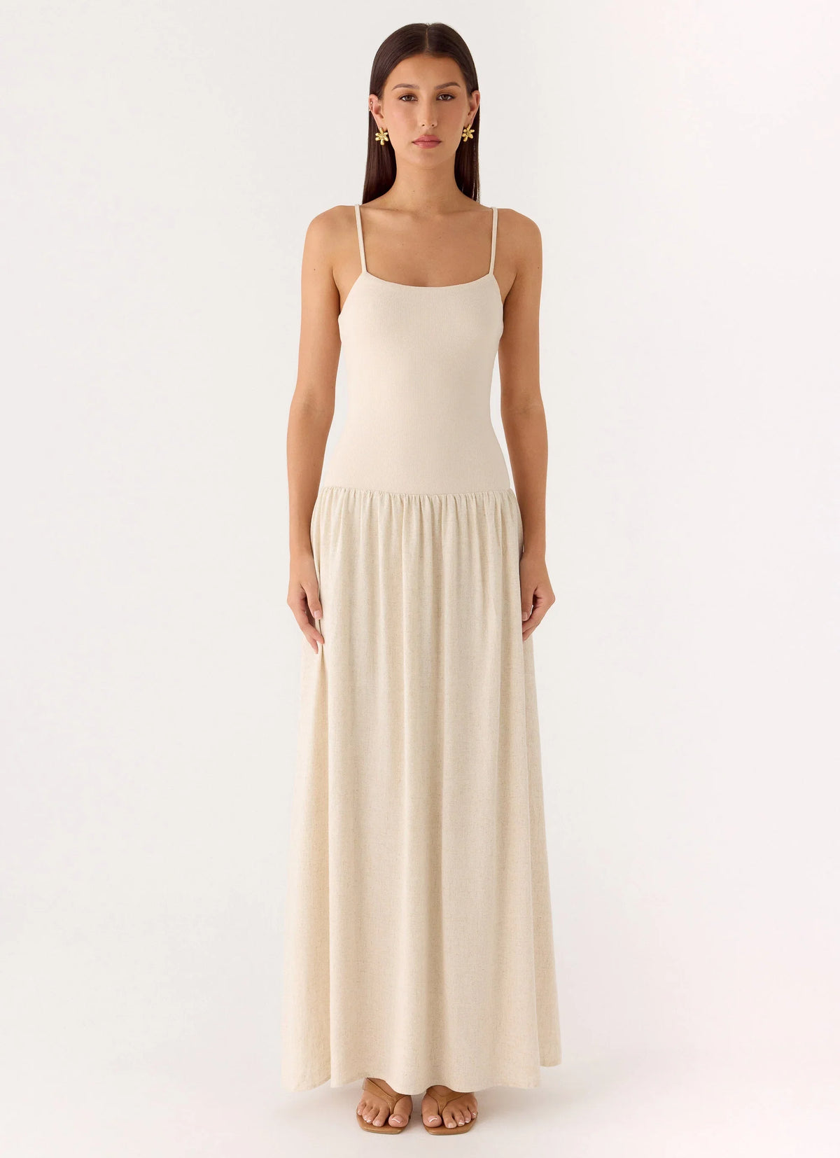 Ali Linen Maxi Dress Oatmeal