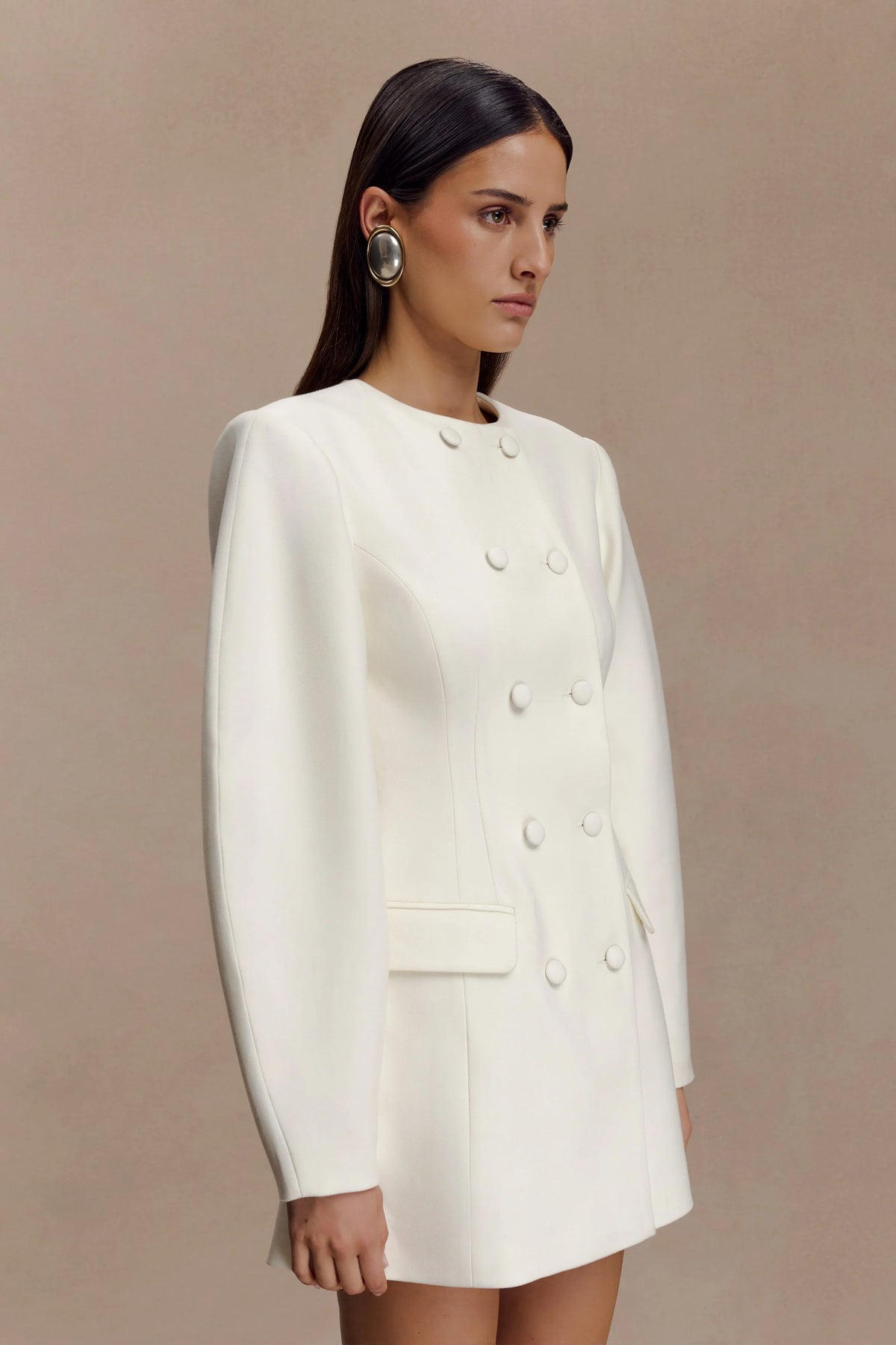 Beatrice Blazer Mini Dress Ivory