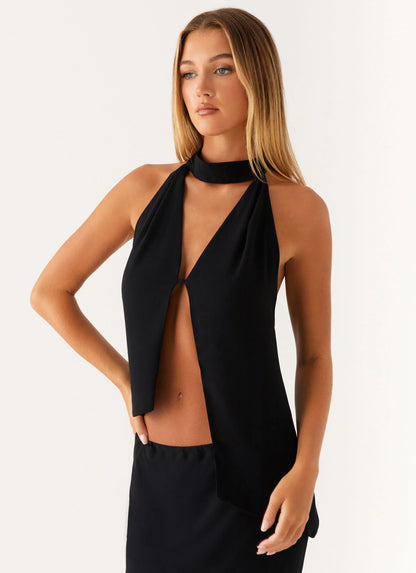 Canyon Halter Top Black