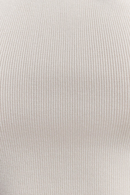 Angelika Twist Front Knit Top Ivory