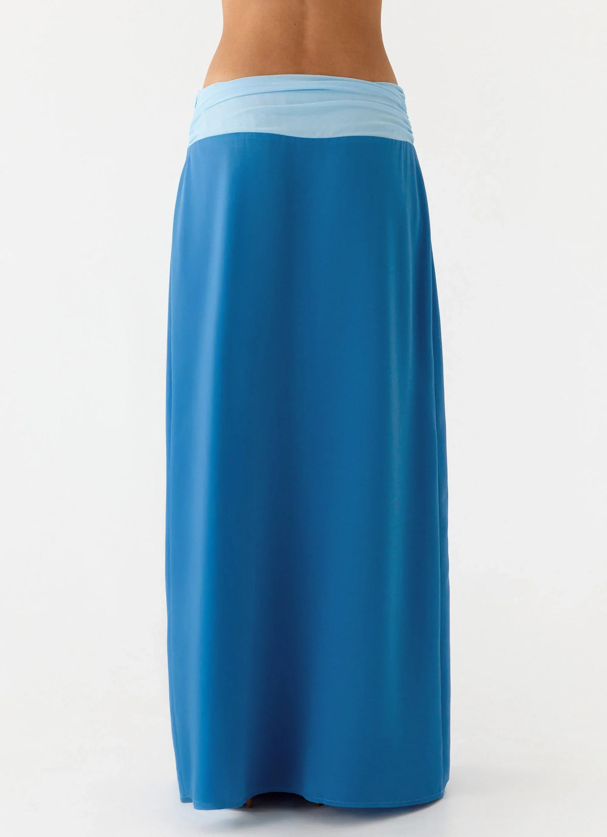 Blushing Bloom Maxi Skirt Baby Blue