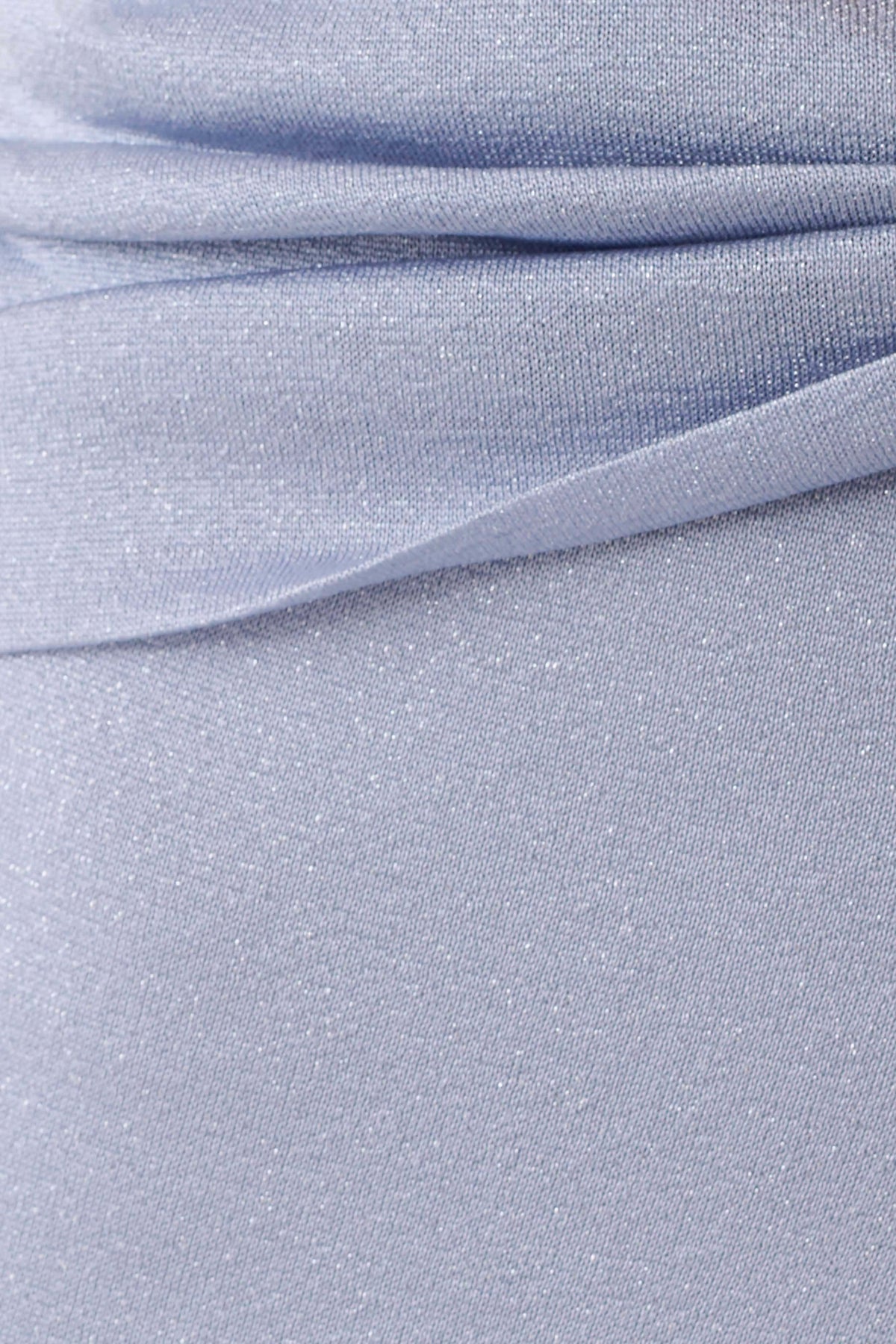 Adrienne Lurex Knot Maxi Skirt Pastel Blue