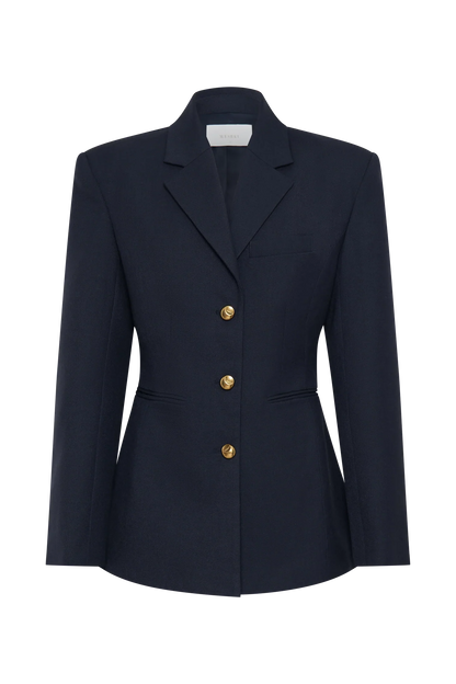 Bellamy Cinched Blazer Dark Navy