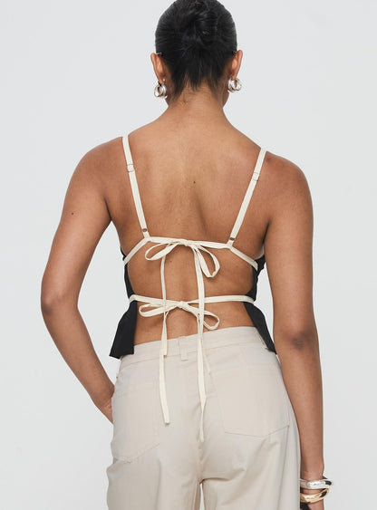 Daxon Top Black / Cream