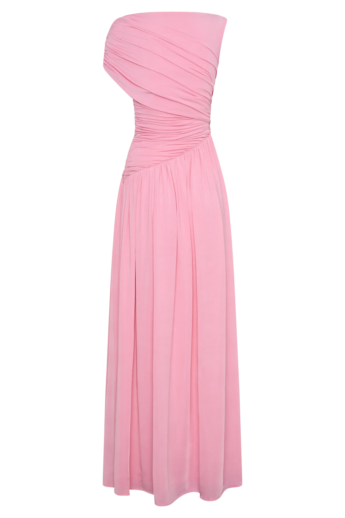 Ayeshya Slinky Asymmetric Maxi Dress Candy Pink