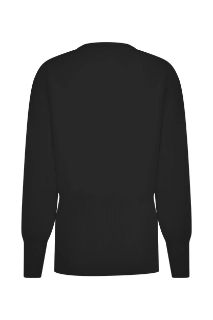 Alexia Buttoned Oversized Cardigan Black
