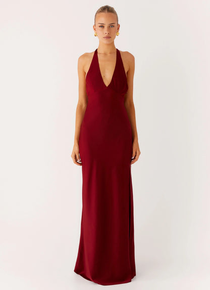 Angie Maxi Dress Burgundy
