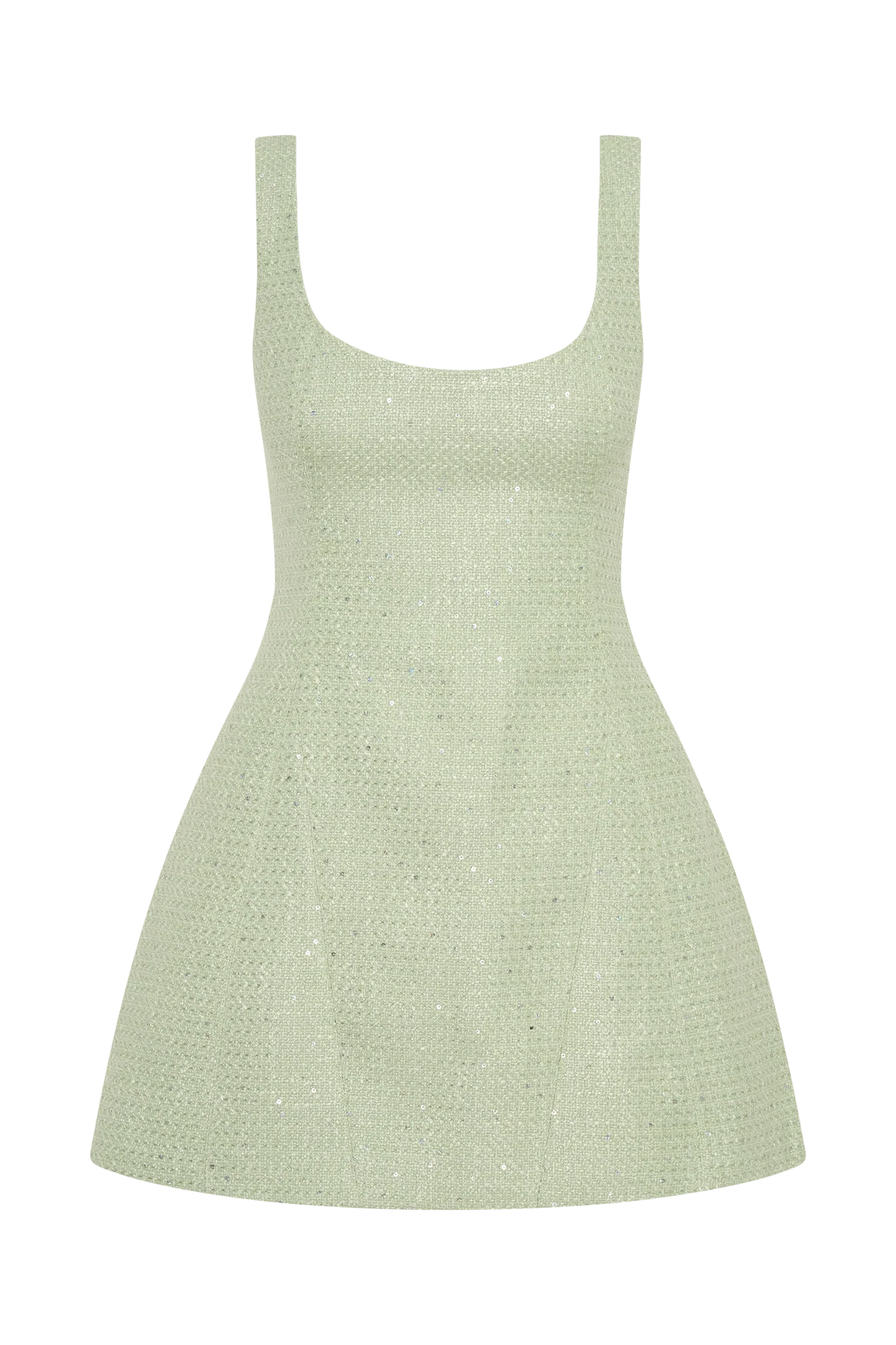 Beth Tweed Mini Dress Pastel Green